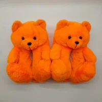 Оранжевые туфли с плюшевым мишкой