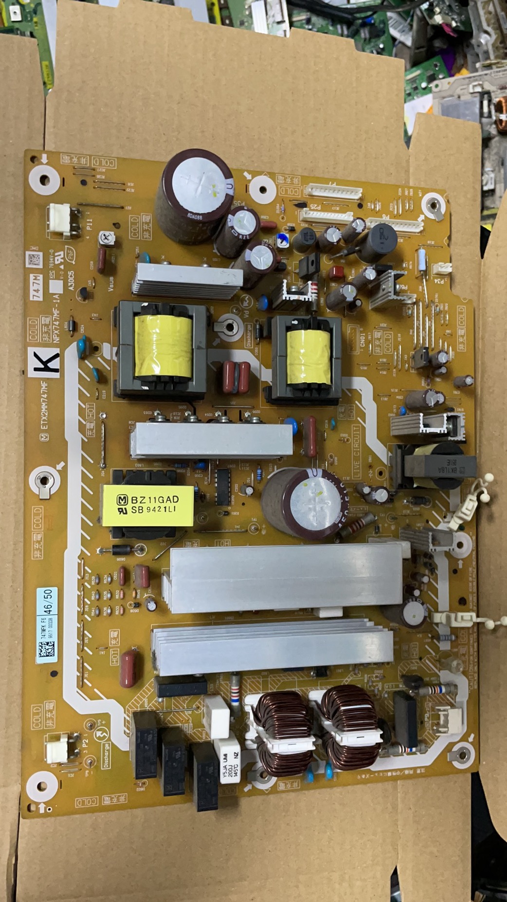 松下TH-P42S10C/46S10C/50S01C电源板ETX2MM747MF G NPX747MF-1A