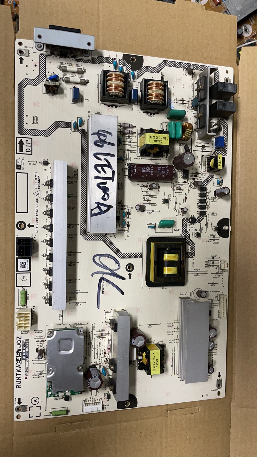 夏普LCD-52LE700A/46LE700A电源板RUNTKA645WJQZ QPWBS0316SNPZ