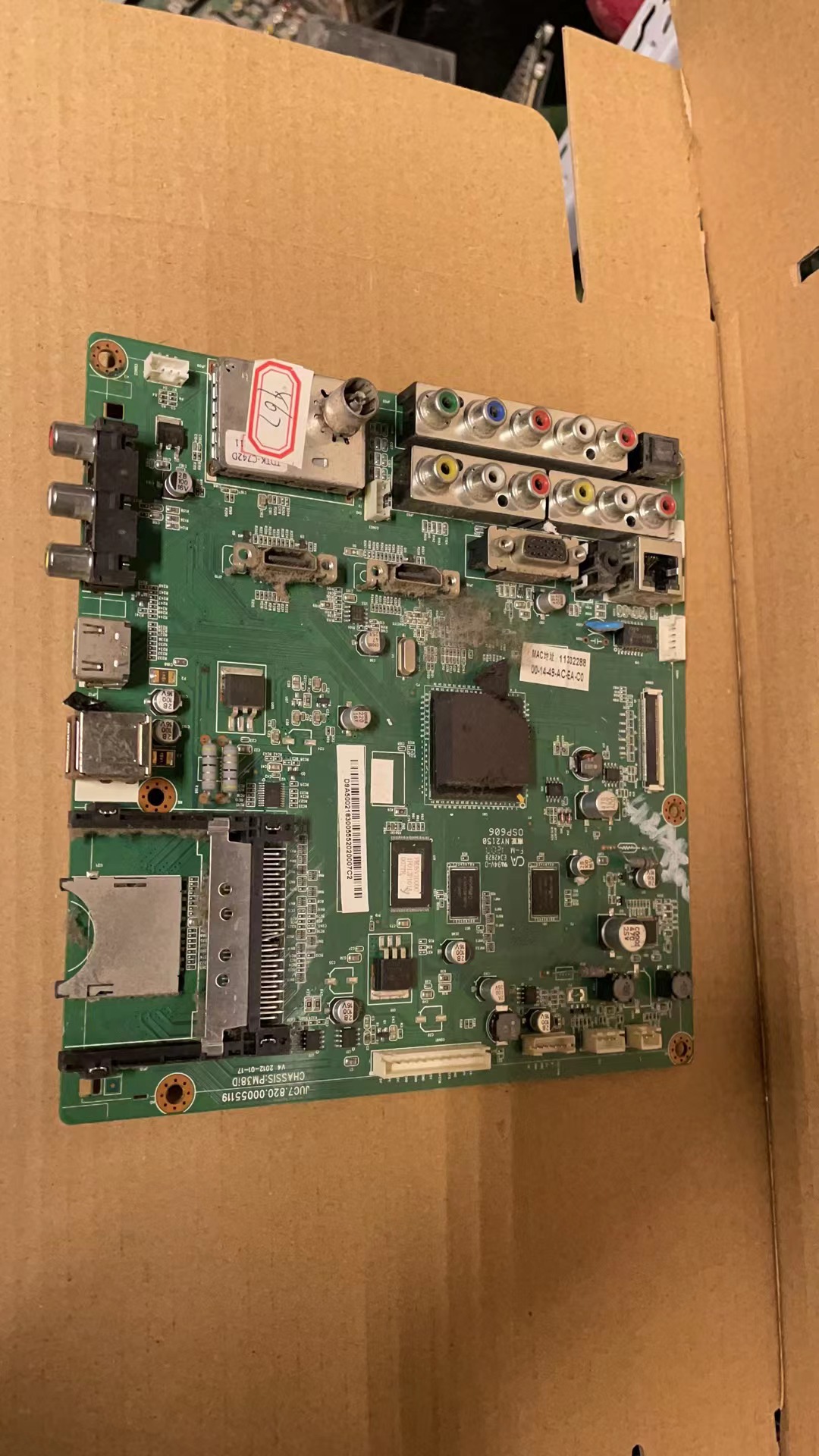 长虹3D43A5000i等离子主板 JUC7.820.00055119/63791屏S43AX-YB01