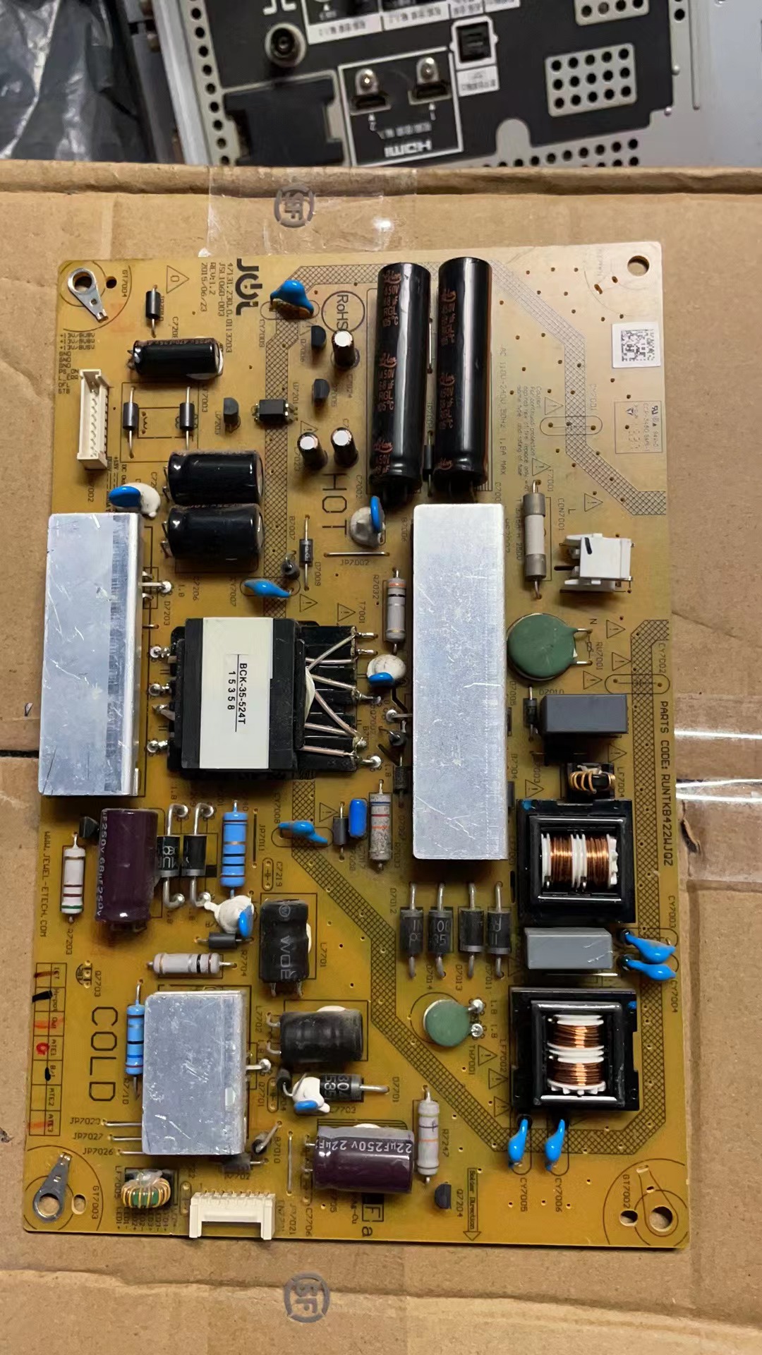 夏普LCD-40MS16A 40A35A电源板RUNTKB422WJN1 WJQZ JSL1060-003A