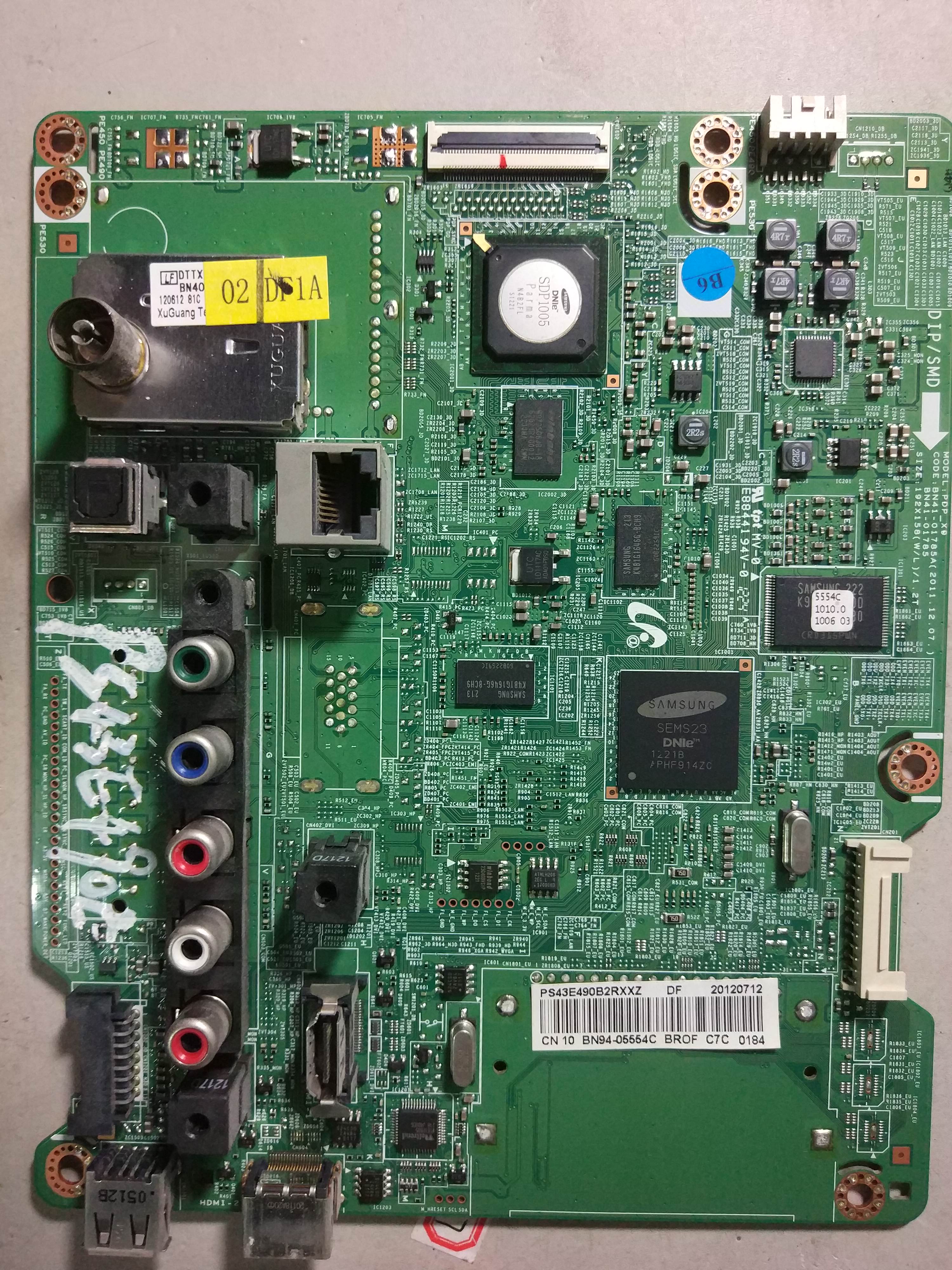 三星液晶PS43E490B2RXXZ板BN41-01785A屏S43AX-YB01