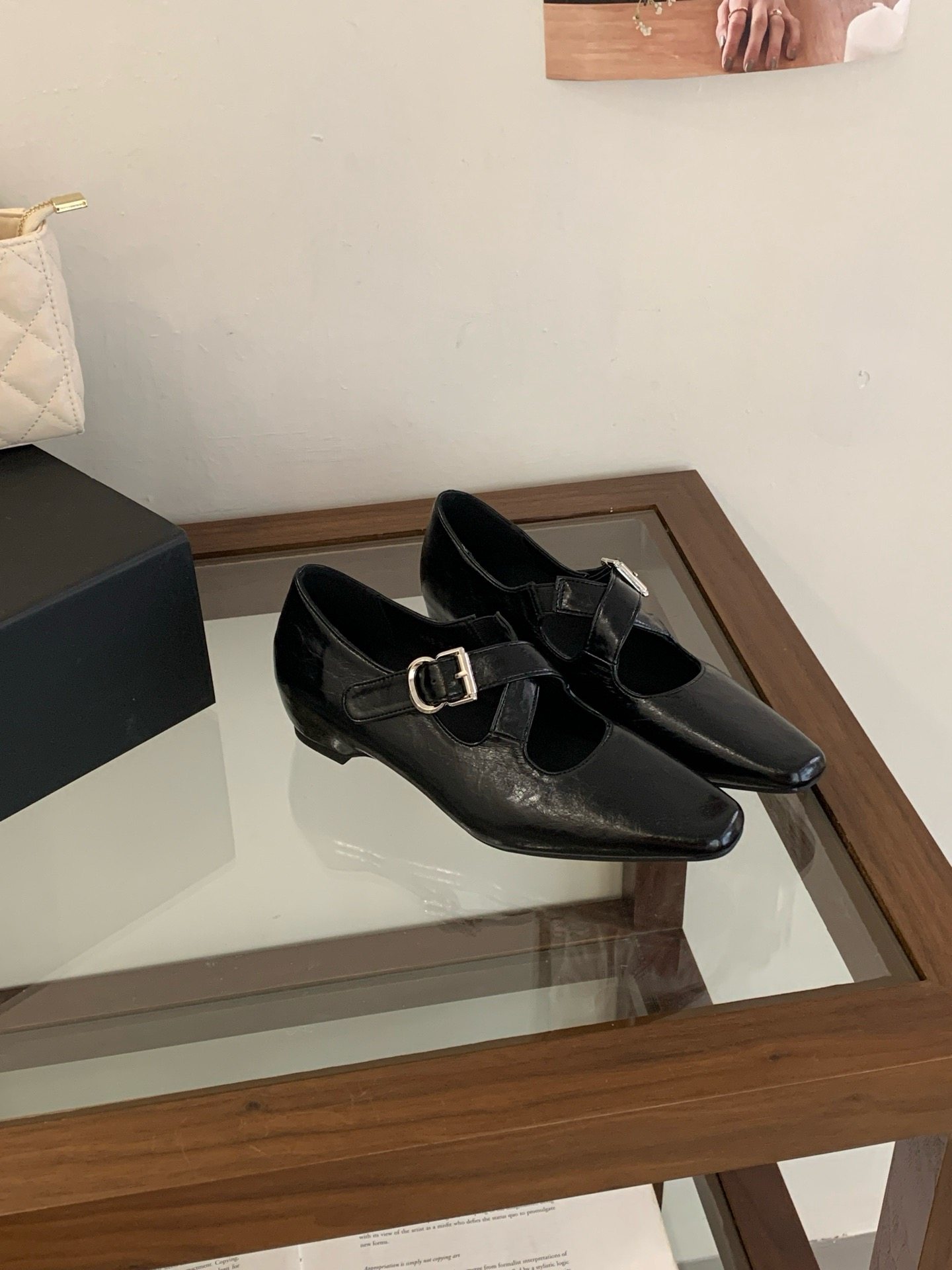 2026新款法式交叉绑带坡跟玛丽珍鞋百搭小方头单鞋