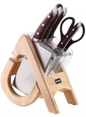 苏仕兰组装套刀不锈钢家用厨房刀套装格列七件套ST018砍切刀5铬刀