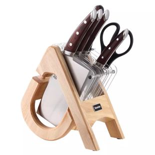 苏仕兰组装套刀不锈钢家用厨房刀套装格列七件套ST018砍切刀5铬刀