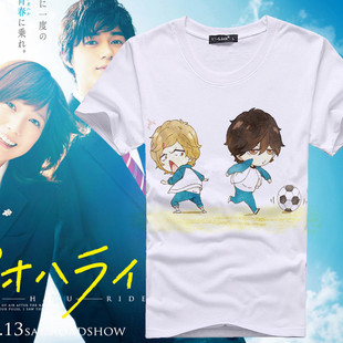 闪烁的青春之旅动漫短袖T恤 马渕洸小凑亚耶Q版可爱吉冈双叶情侣