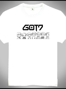 GOT7T-shirt白色短袖GOT7T恤订制T恤欧美潮流T恤上衣