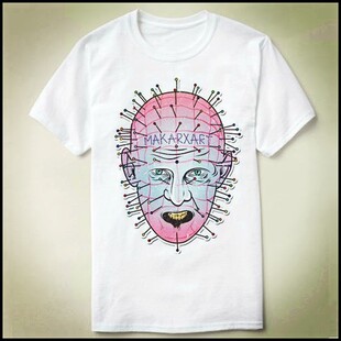 Hellraiser养鬼吃人pinhead钉头鬼圆领定制成人Tee Shirt T恤 76