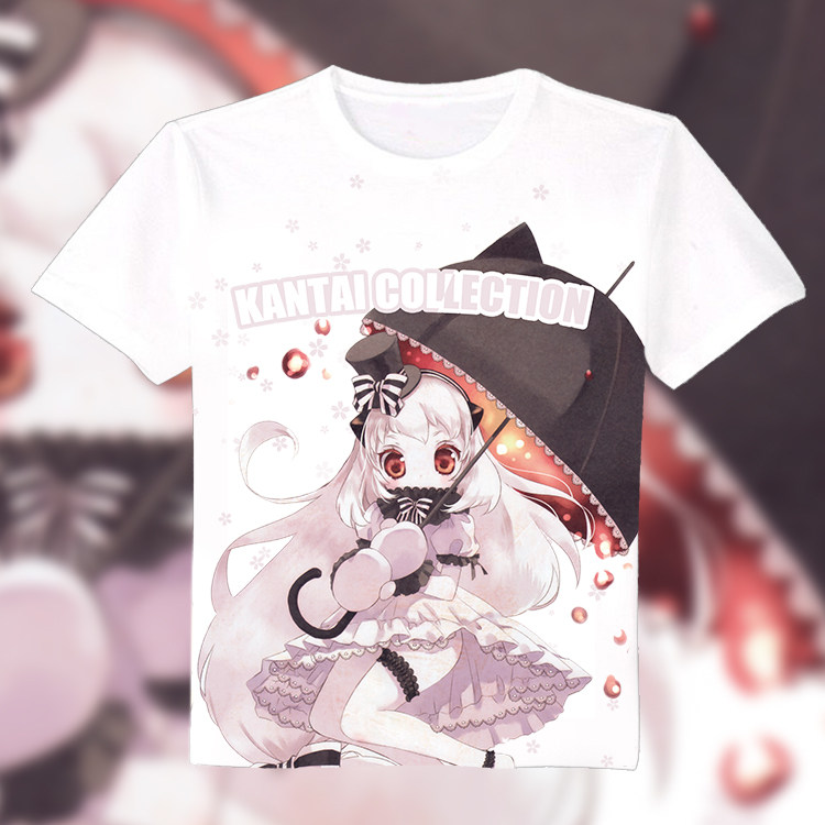 舰队collection 舰娘 北方栖姬 北方酱 动漫短袖t恤 学生夏季装