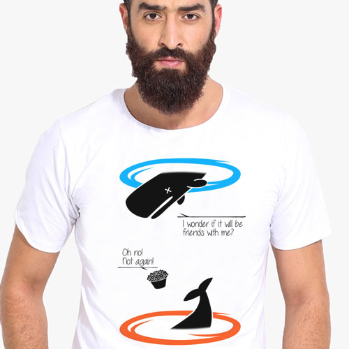 Portal传送门GabeNewellValveTeeShirt成人T恤上衣圆领新款21
