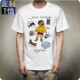 2020新款 C3006 潮日系t恤男女白色打底定制卡通短袖 情侣装 夏装