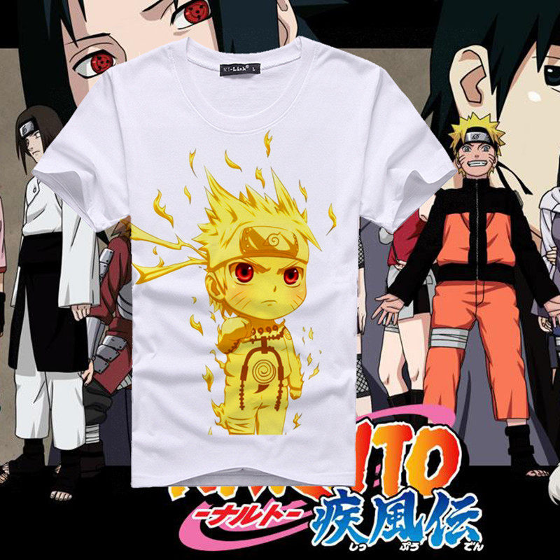 火影忍者动漫短袖t恤 鸣人佐助q版帅气街头多款舒适打底 热卖打底