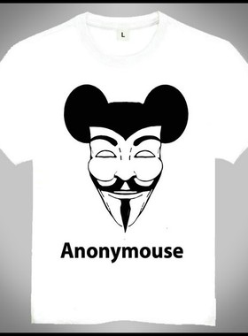 Anonymouse T-shirt Be hacker 骇客 黑客 T恤 白色 T恤 潮流 T恤
