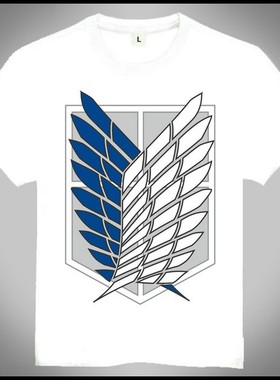 attack on titan T-shirt 进击的巨人 T恤 白色短袖 T恤 动漫T恤