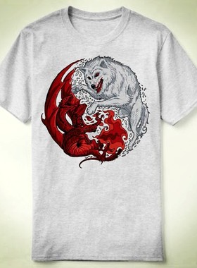 GameofThrones权力的游戏圆领上衣上衣成人TeeT-ShirtT恤w6