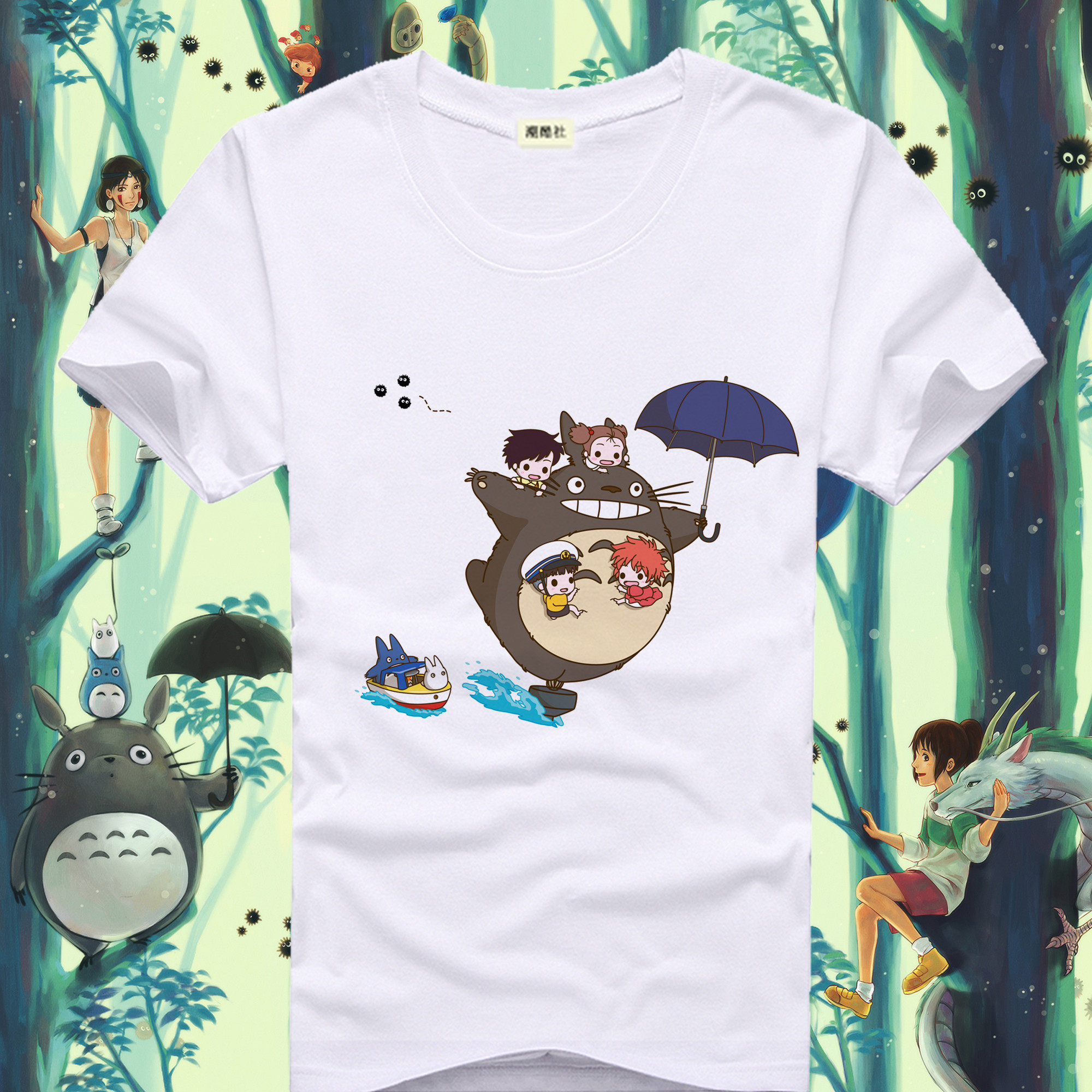 龙猫 宫崎骏短袖千与千寻超多款式唯美动漫夏季打底衫可爱卡通t恤
