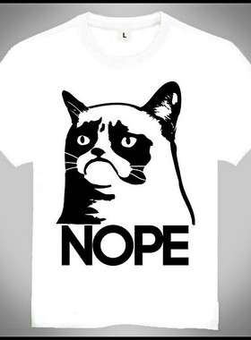 Grumpy Cat T-shirt 不爽猫 T恤 订制白色T恤 欧美潮流T恤8