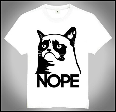 Grumpy Cat T-shirt 不爽猫 T恤 订制白色T恤 欧美潮流T恤8