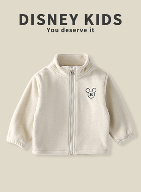 迪士尼儿童摇粒绒外套春秋冬款上衣宝宝衣服XOR1SW001+XOE3SZ602