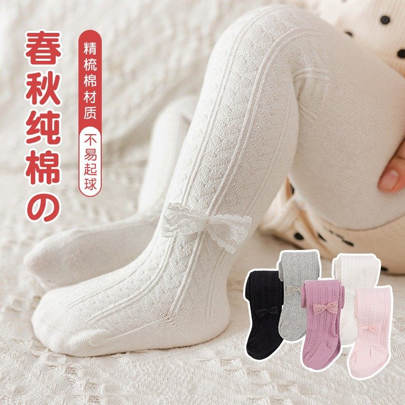宝宝秋季袜子婴幼儿春秋薄款连裤袜1百天周岁连体长袜打底袜0-2岁