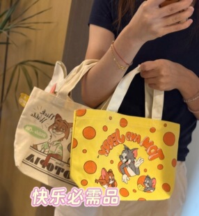 日单卡通动漫出口剩余帆布手提包 有细微瑕疵介意wu拍