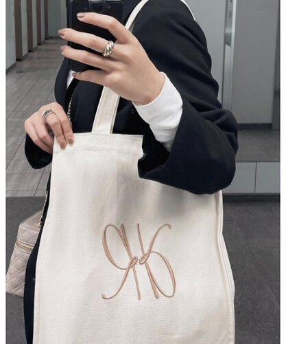 补货到出口日本帆布刺绣单肩 白底黑字 黑底灰字 少量可放A4