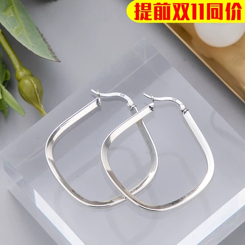 Квадратные серьги, серебро 925 пробы