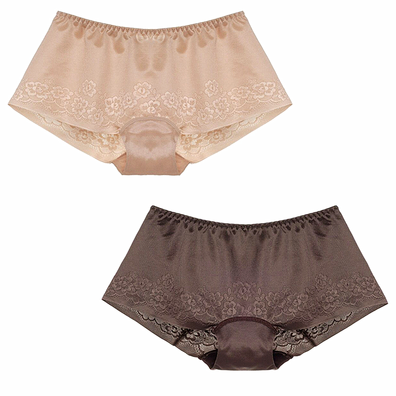 高档提花亲肤无痕平角内裤