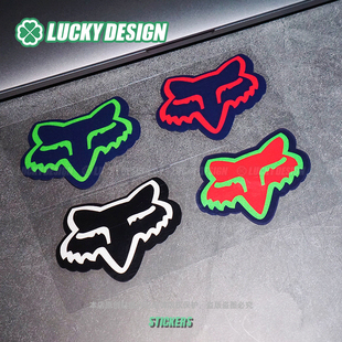 lucky良运车贴 fox狐狸头贴纸坦克300油箱盖车身窗摩托防水划痕反