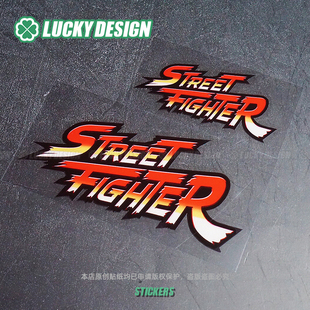 良运车贴动漫卡通汽车贴纸街霸游戏机潮流改装 遮挡划痕防水反光贴
