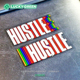 潮流文字 lucky良运车贴 hustle个性 车窗反光防水摩托电动车贴纸