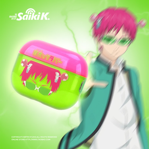SMTM适用airpods4保护套透明撞色airpodspro2保护壳苹果3代蓝牙耳机套齐木楠雄周边原创动漫二次元