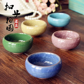 拍照背景 冰裂小碗 中国风杯子拍摄道具 复古道具 手串摄影 5色入