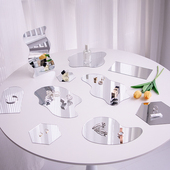 ins不规则异形镜子镜面拍照道具化妆镜装 饰摄影背景氛围感倒影板