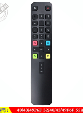 适用于 TCL智能40/43/49P6F 32/40/43/49F6F 55A364 电视机遥控器