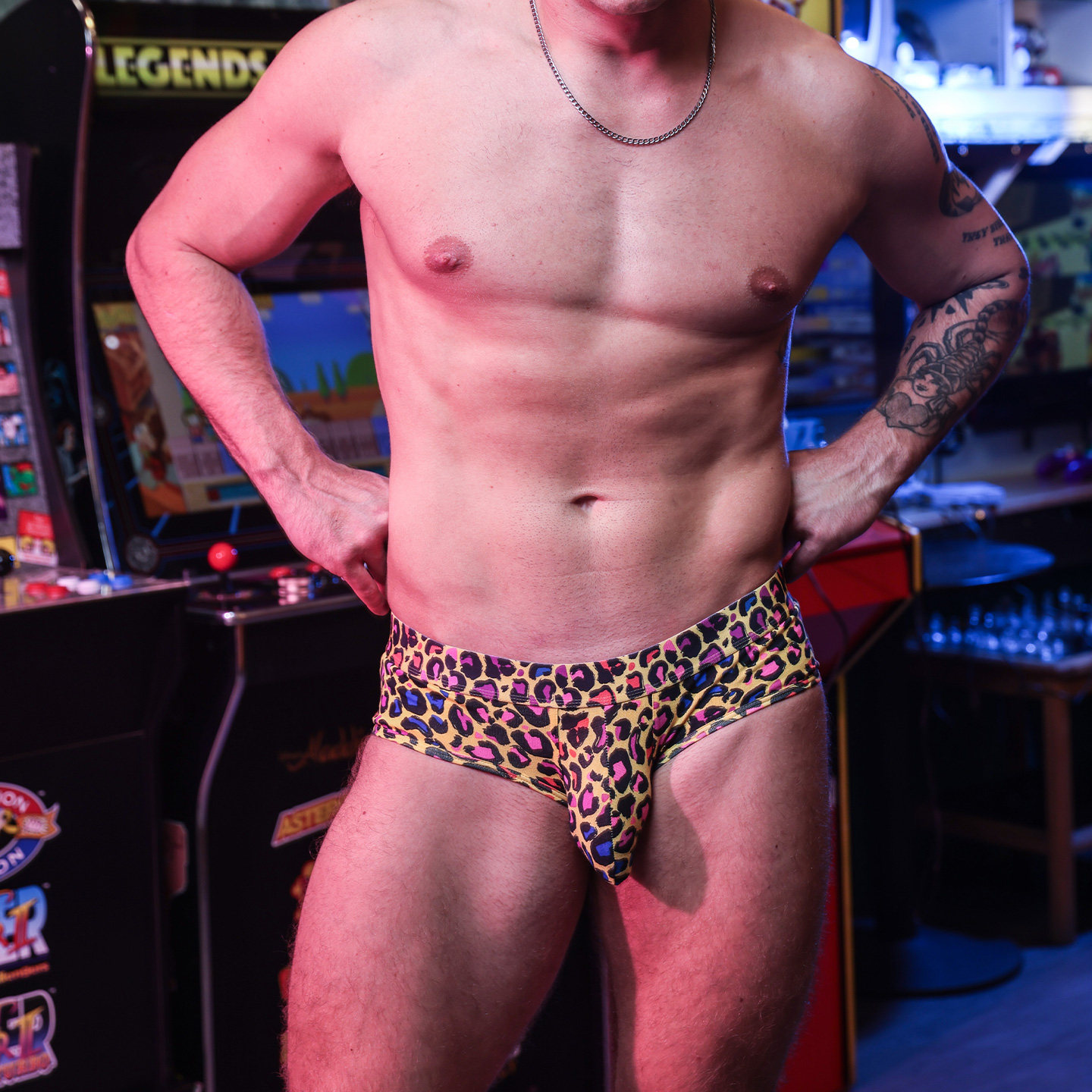 Sukrew 复古豹纹狂野印花性感男士三角内裤大囊袋棉舒服高弹 SAB,女士内衣/男士内衣/家居服,男三角内裤,淘宝优惠券,粉丝福利购,淘宝优惠卷