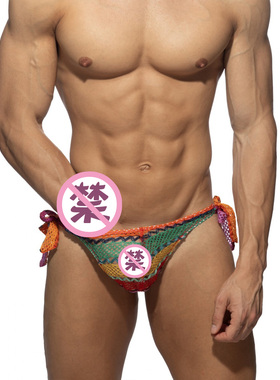 ADDICTED 性感镂空网眼编织透视男士三角内裤透气时尚派对 ADS369