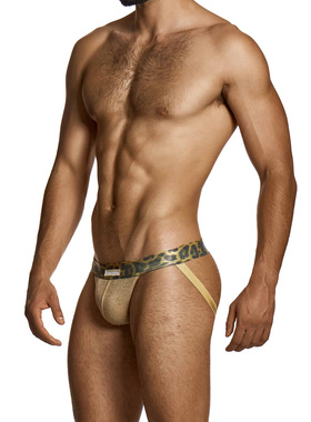 Modus Vivendi 性感轻奢针织男士双丁内裤豹纹腰带运动健身 21411