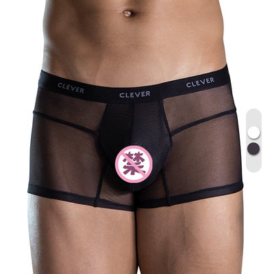 CleverModa纱网透视男士平角内裤