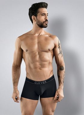 CleverModa 性感高弹透气男士平角内裤速干运动U凸立体大囊袋1784