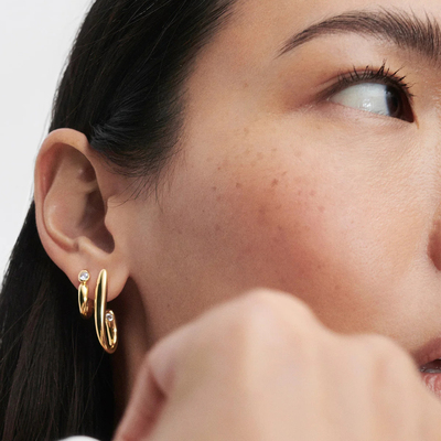 西班牙PDPAOLA个性时尚环形耳环小众设计感气质优雅耳饰女高级感