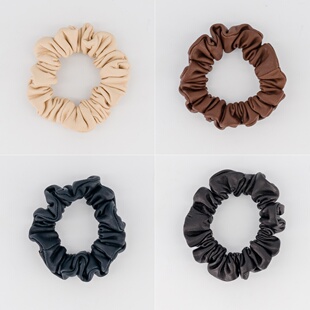 欧洲ALEXANDRE DE PARIS巴黎亚历山大经典款皮质马尾圈发圈发饰