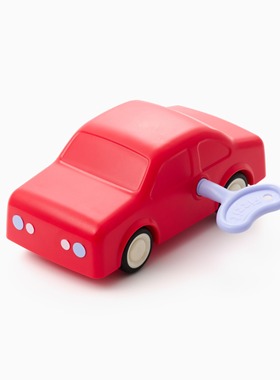 Fizzit红色发条玩具车可拆卸钥匙旋转上链原创设计18月+精细动作
