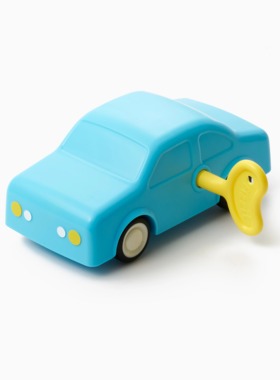 Fizzit蓝色发条玩具车可拆卸钥匙旋转上链原创设计18月+精细动作