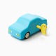 Fizzit蓝色发条玩具车可拆卸钥匙旋转上链原创设计18月 精细动作