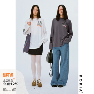 复古印花雪花棉纸片人宽松休闲tee两色 Art重工美式 KOKIA现货 Pop