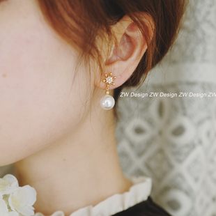 原创款 雪颂 925耳环蚊香盘无耳洞耳饰女优雅日常日韩 耳钉耳夹