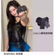 林小宅同款 黑色不对称外穿皮质抹胸甜酷辣妹修身 裹胸女短LinyiLi