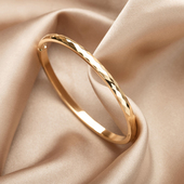 苏瑞瑞 菱形光面手镯椭圆开口手轻奢小众设计ins简约百搭彩金 细版