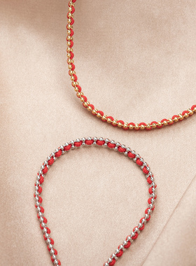 苏瑞瑞钛钢红绳手链本命年女款